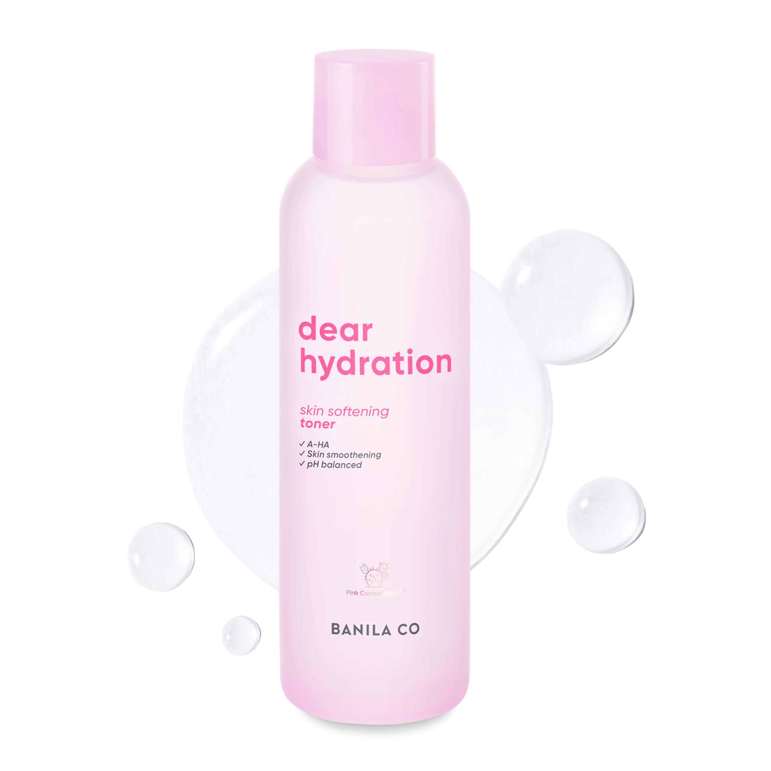 BANILA CO Dear Hydration Skin Softening Toner | Mild pH & Alcohol-Free | Dermatologist Tested | Balances, Hydrates, Gentle Exfoliation Moisturizing Toning Water with AHA (200ml / 6.76 fl oz)