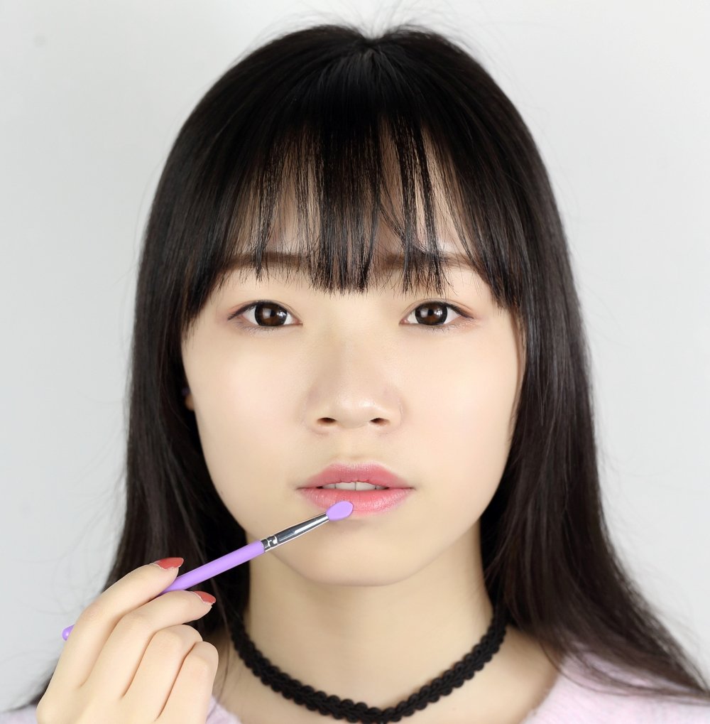 Lormay 7-Piece Silicone Makeup Brush Set: Face Mask, Eyeliner, Eyebrow, Eye Shadow, Lip Cosmetic Bru