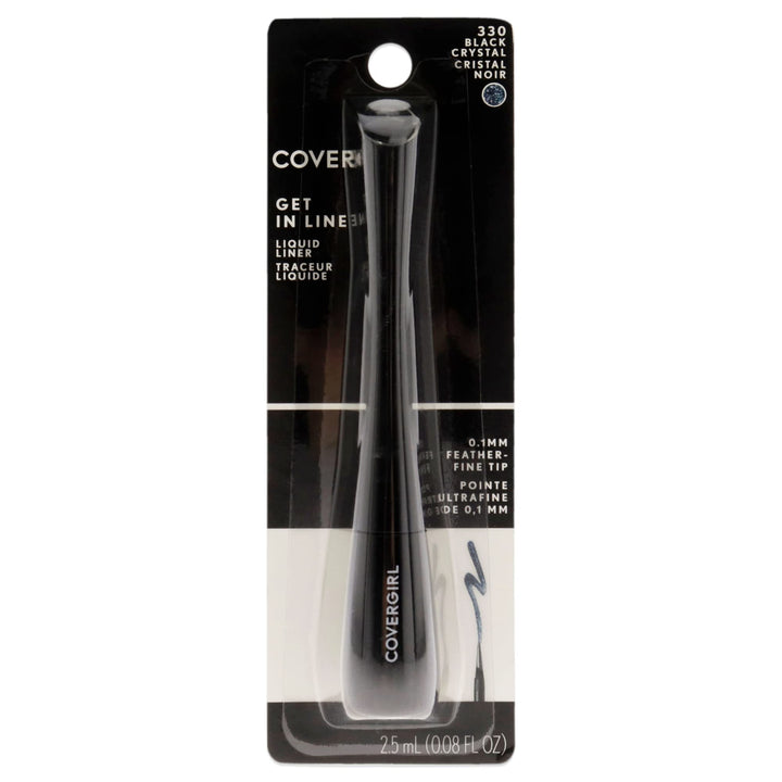 COVERGIRL Get In Line Liquid Eyeliner, Black Crystal, 0.04 Pound (packaging may vary)