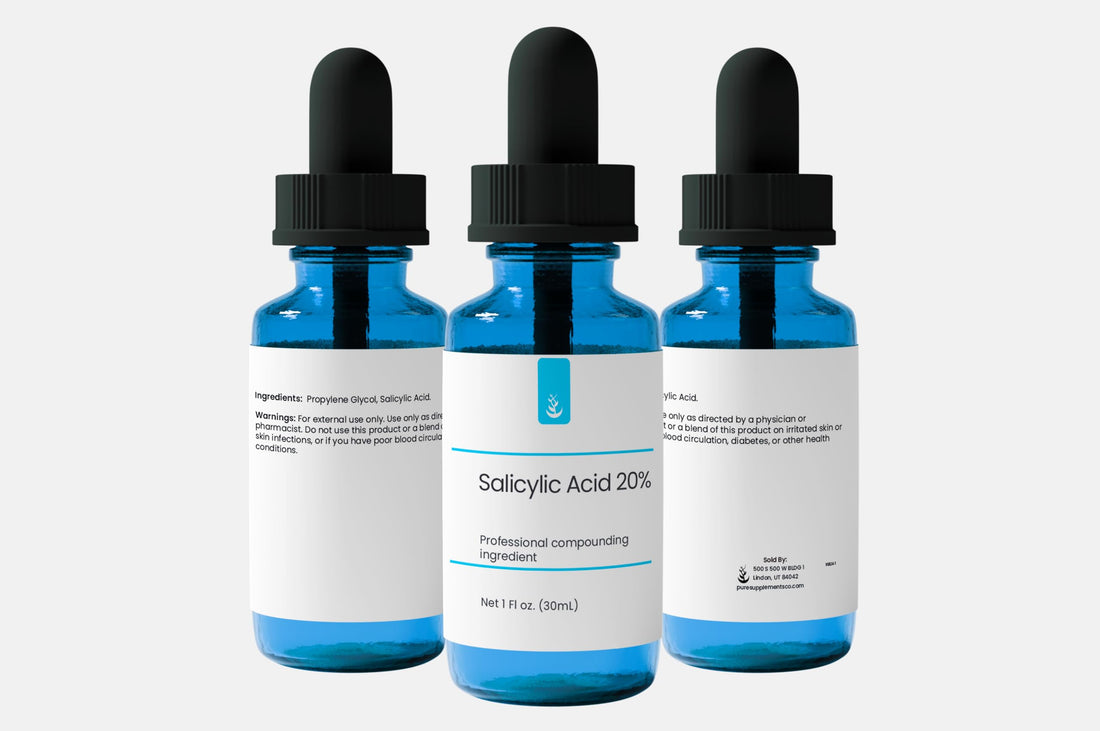 Pure Original Ingredients Salicylic Acid 20% Solution with Neutralizer (30 mL each), Glass Dropper
