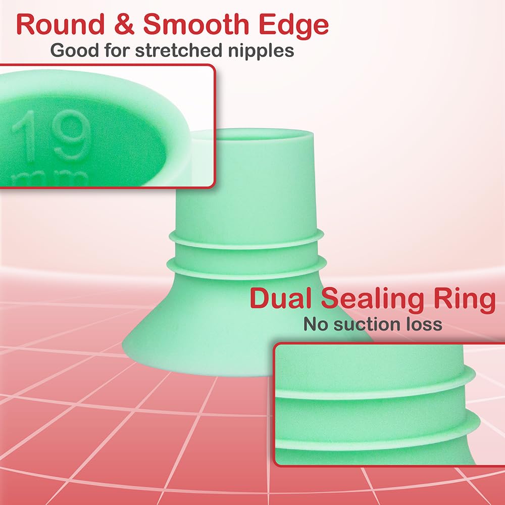 Nenesupply 1st Generation 19mm Flange Insert Compatible with Elvie Flange Pump Parts Elvie Stride Flange Medela Spectra Momcozy Flange Willow Reduce 24mm to 19mm Use as Elvie Inserts Medela Insert