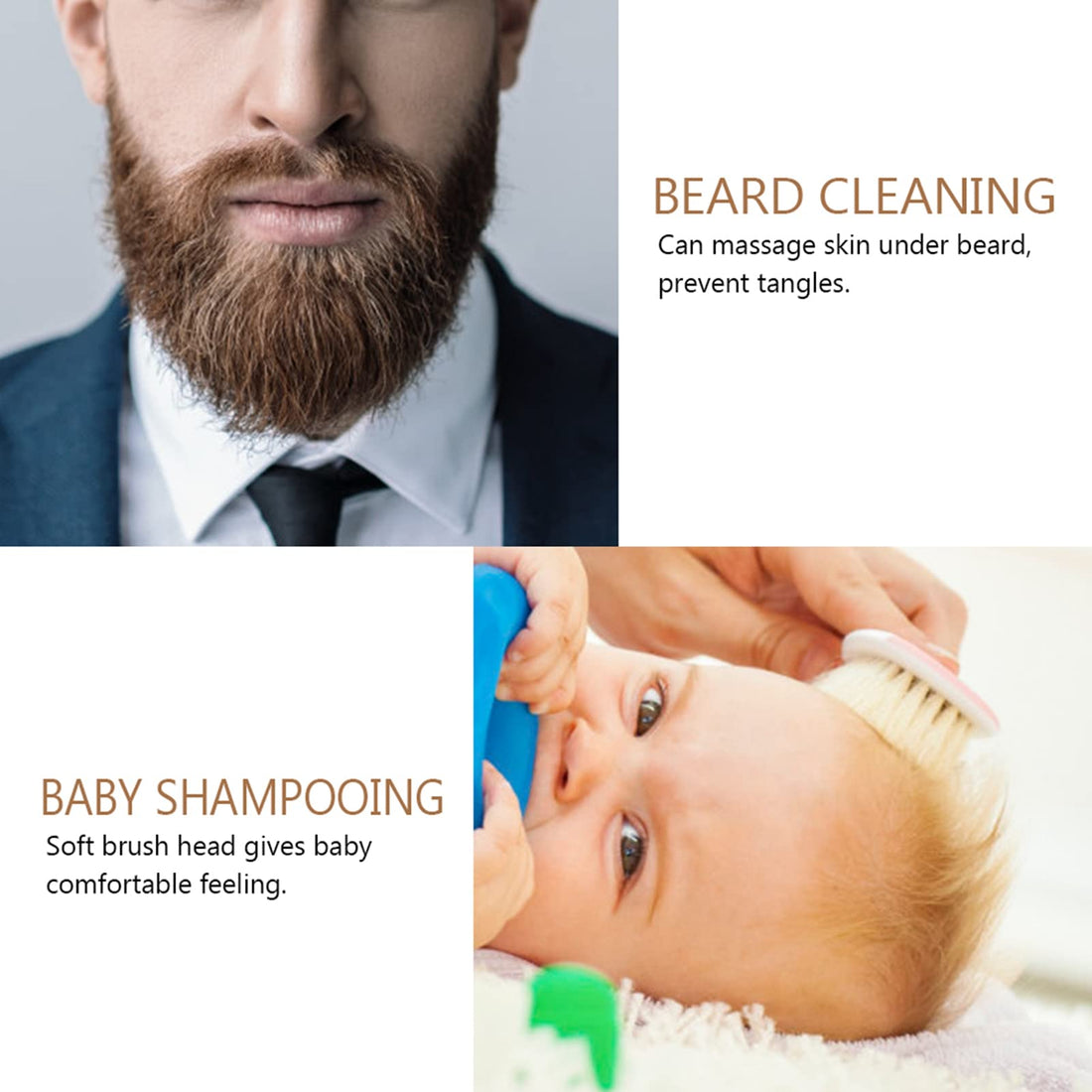 Wooden Hair Cleaning Brush,Hair Brush Soft Goat Hair Oil Head Brush Hairbrush,Hair Styling Carving Cleaning Brush for Men Women