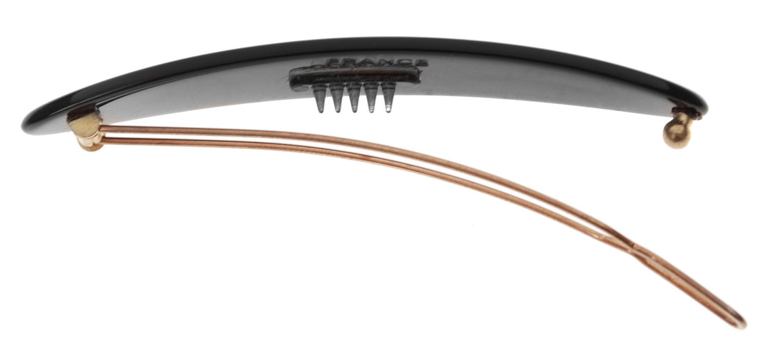 Nacro Black : France Luxe Oblong on Tige Boule Barrette - Nacro Black