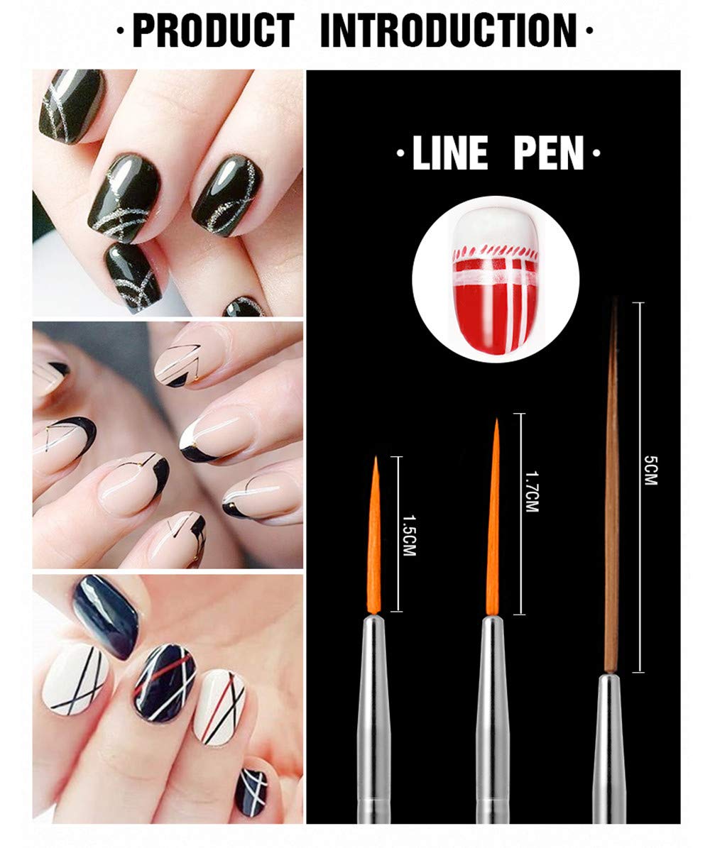 Yimart 20PCS Nail Art Design Dotting Painting Drawing Polish Brush Pen Tools
