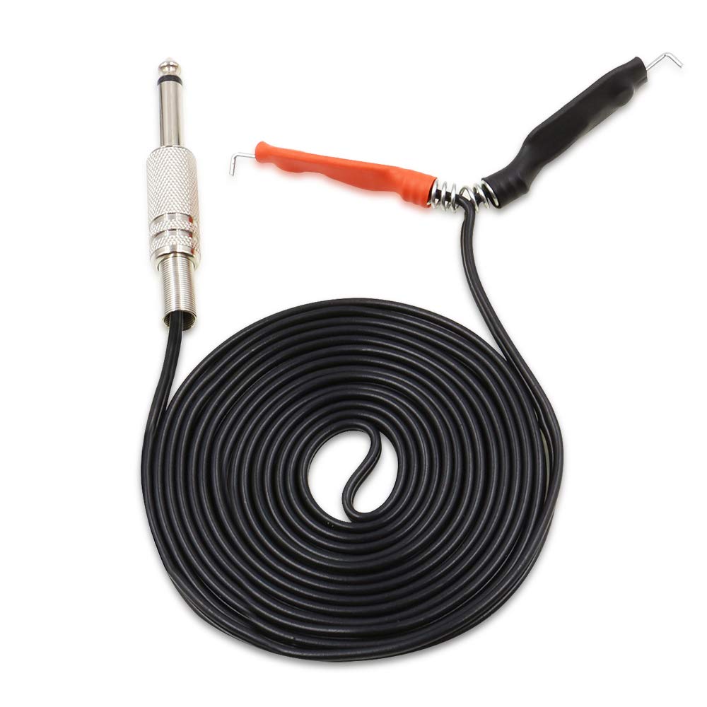 Jconly Tattoo Clip Cord - 8.2FT Long Professional Silicone Tattoo Machine Cables Hook Line Tattoo Accessories Clip Cord for Tattoo Machine Gun Power Supply, Tattoo Kits