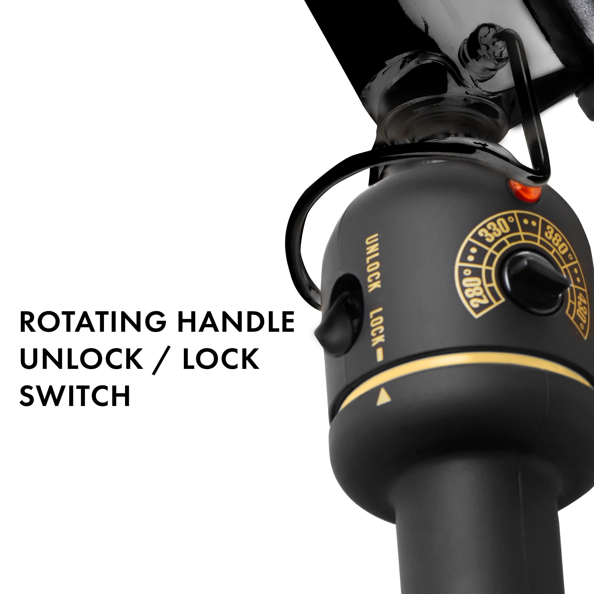 HOT TOOLS Professional Black Gold Marcel Curling Wand, 1.25 Inch