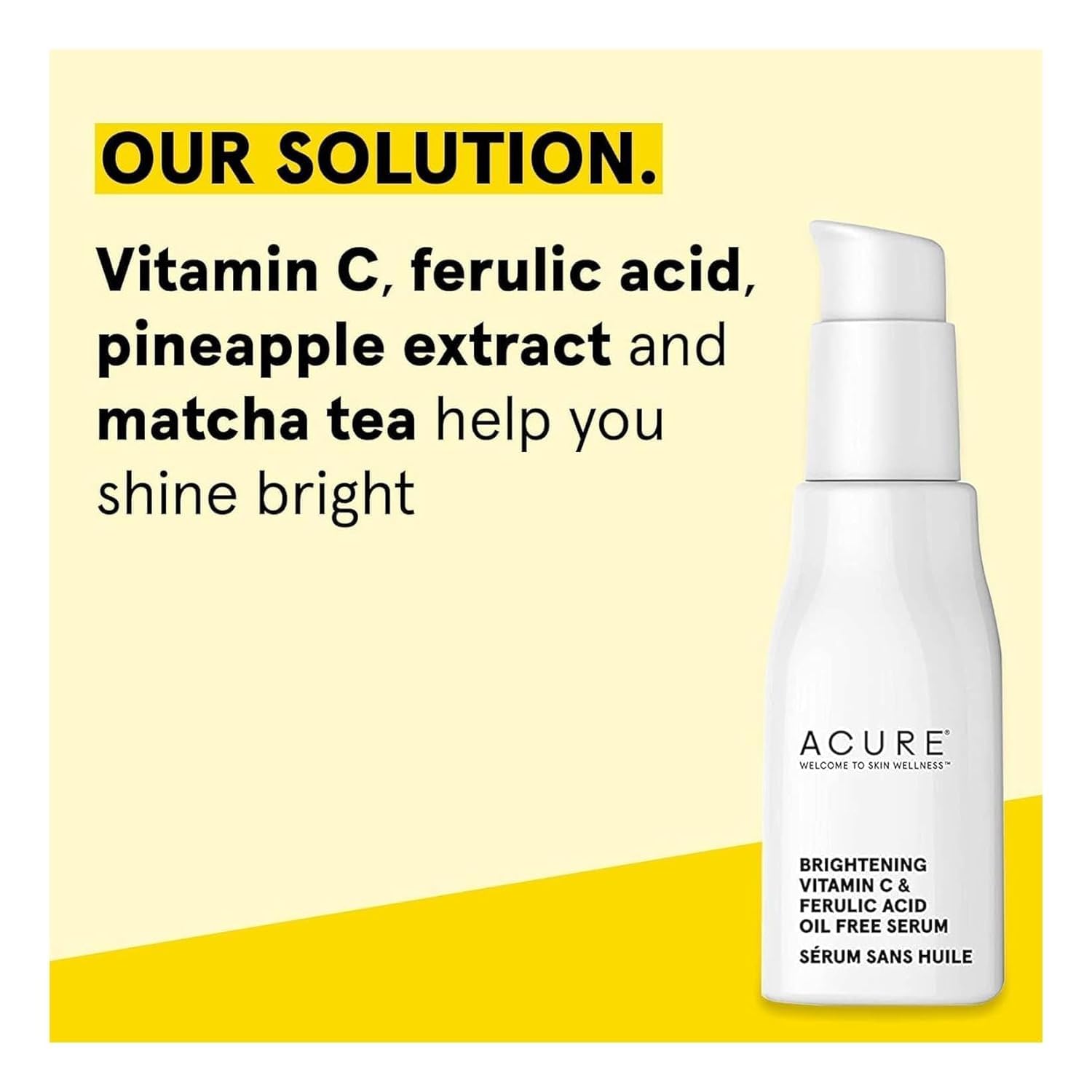 ACURE Brightening Vitamin C & Ferulic Acid Oil Free Serum, 1 OZ