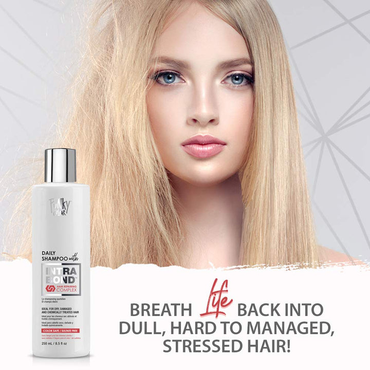 Punky Daily Shampoo with IntraBond Hair Repair Complex - Bond Repair Shampoo, Anti-Breakage, Strengthening Color-Safe & Sulfate-Free, 8.5 fl oz