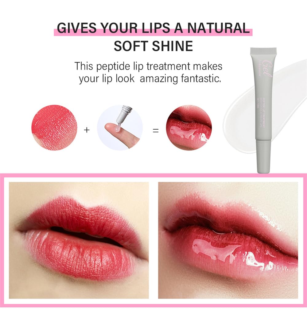 Lip Gel Petitfour Lip Treatment, Hydrating & Moisturizing Lip Care for Soft, Smooth Lips, Natural Gloss Finish, Fruit-Flavored Lip Mask & Glowy Balm for Dry, Chapped Lips (10ml, 03#Caramel)