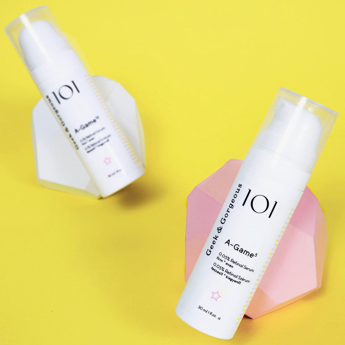 Geek & Gorgeous - A-Game 5-0.05% Retinal serum - silky, light with medium-strength retinal, anti-aging - all skin types, especially combination & oily skin, 1 oz