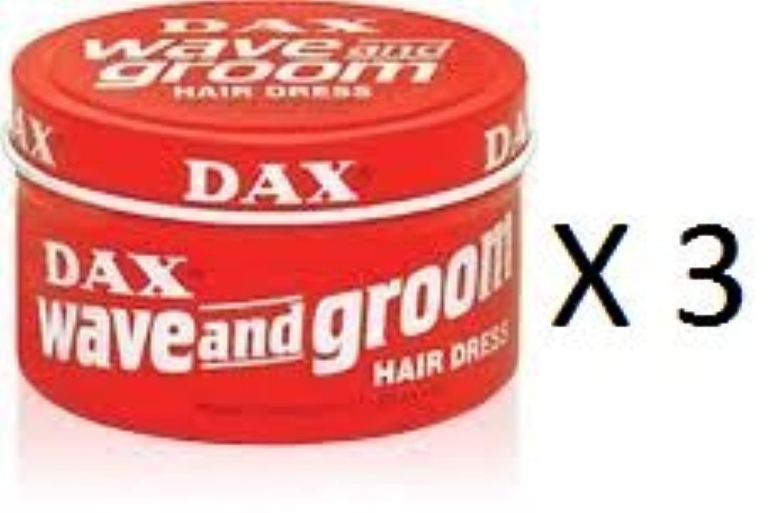 Dax Wax Red Wave & Groom, 3 (Triple) Pack