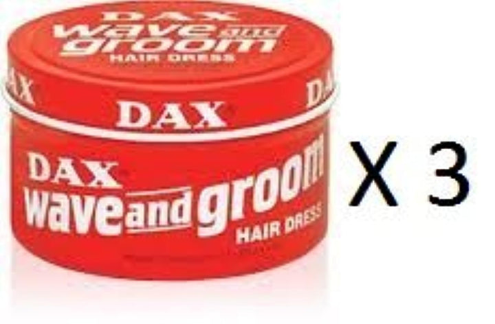 Dax Wax Red Wave & Groom, 3 (Triple) Pack