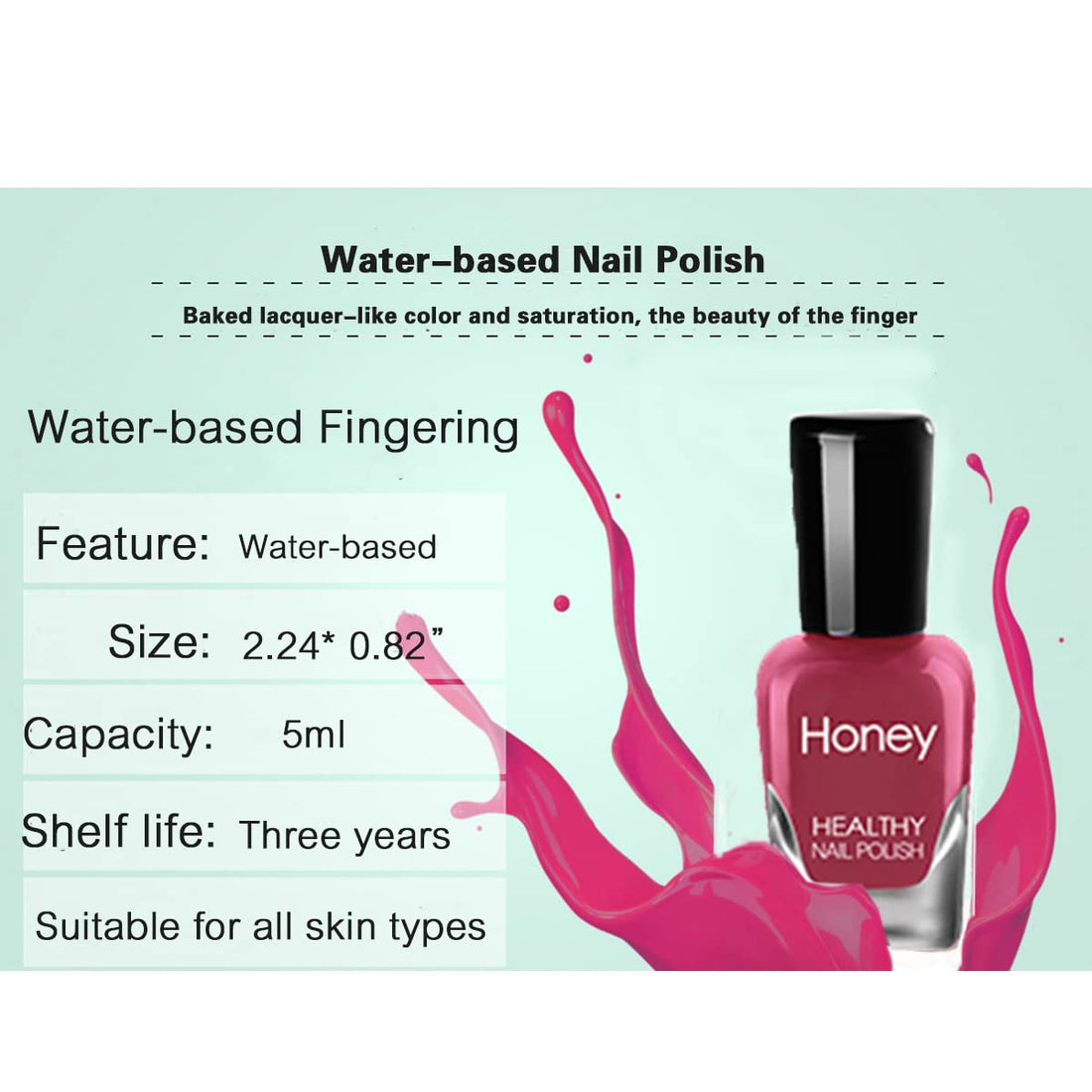 Tophany Non Toxic Nail Polish Set, Easy Peel Off and Fast Dry Nail Polish Set for Pack, Eco Friendly and Organic Water Based Nail Polish for Women,Teens(12 Bottles, 5ML)