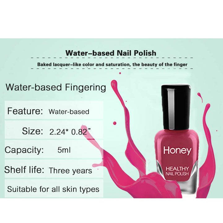 Tophany Non Toxic Nail Polish Set, Easy Peel Off and Fast Dry Nail Polish Set for Pack, Eco Friendly and Organic Water Based Nail Polish for Women,Teens(12 Bottles, 5ML)