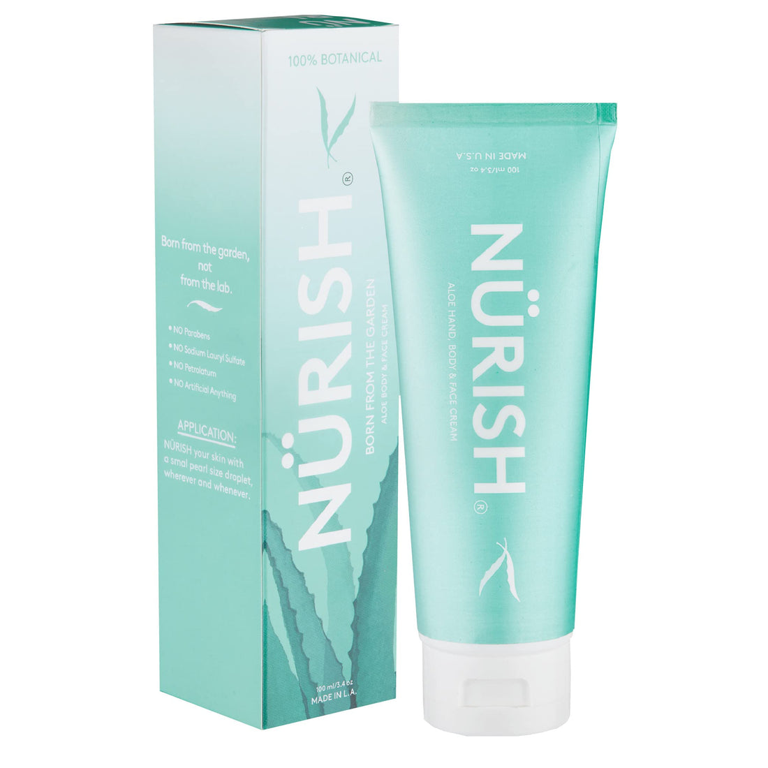 All Natural Hand and Body Deep Moisturizing Cream (3.4 oz Tube), made only with vegan ingredients by NšRISH