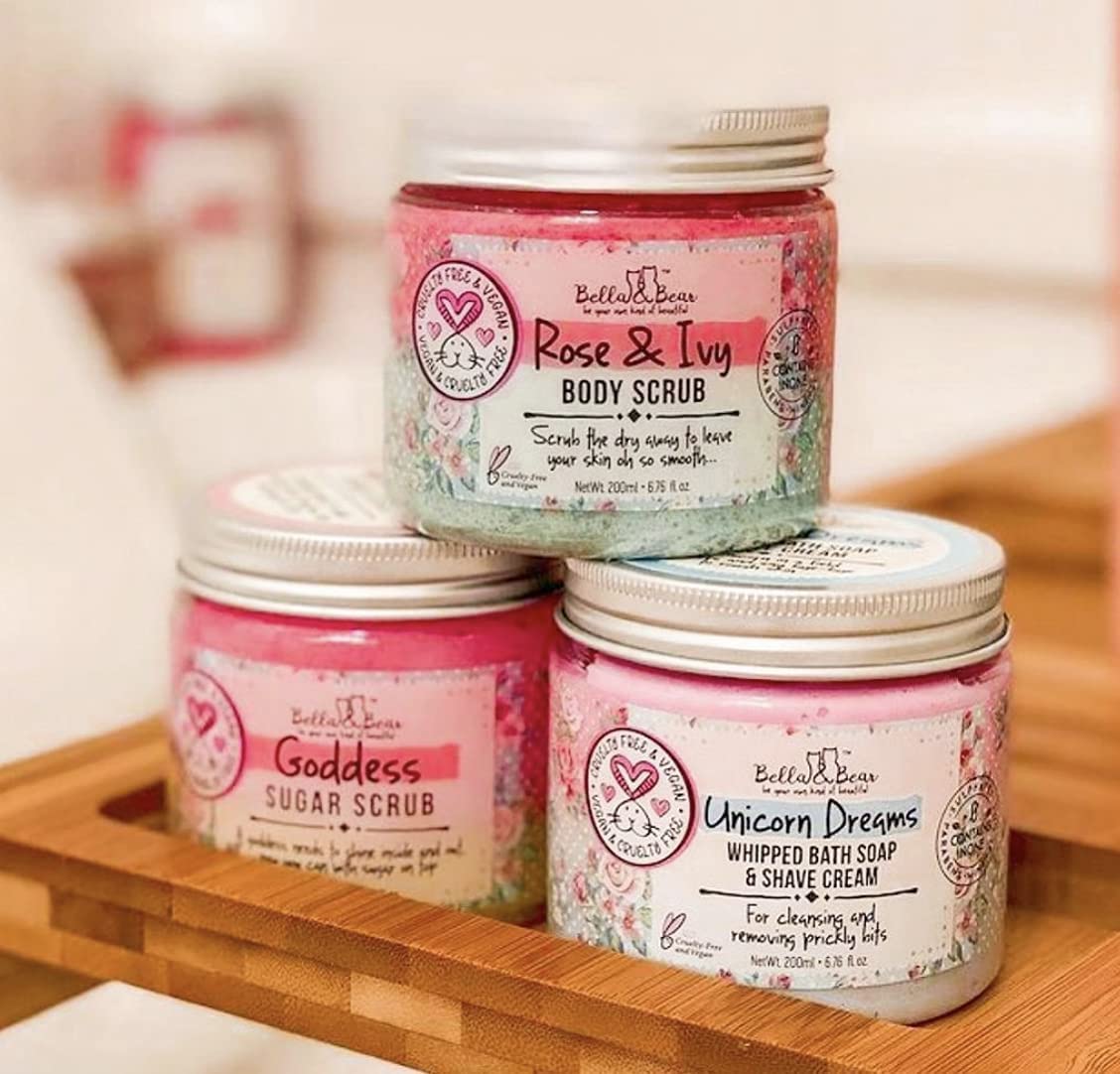 Bella & Bear Unicorn Dreams Whipped Bath Soap, SLS Free, Paraben Free, Cruelty-Free, Vegan Body Wash And Shave Cream, 6.7oz mango & pineapple with a hint of vanilla