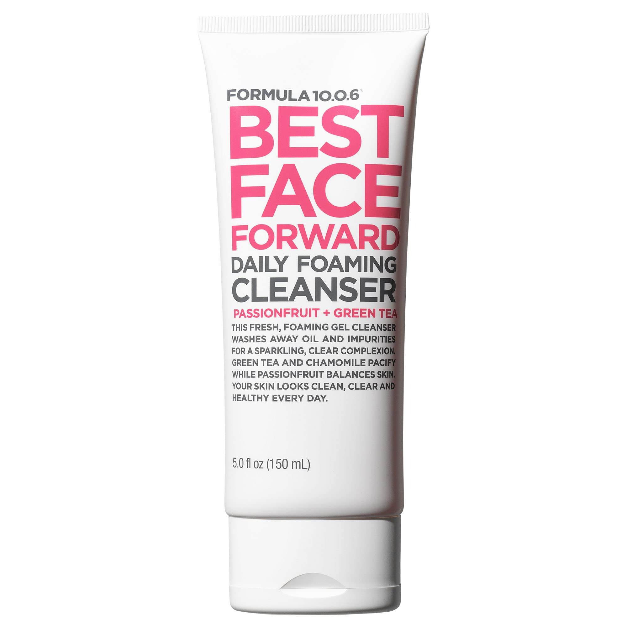 Formula 10.0.6 - Best Face Forward Daily Foaming Cleanser - Foaming Face Wash, Cleanses Face Oil, Vegan, Paraben-Free, Sulfate-Free & Cruelty-Free, 5 Fl Oz