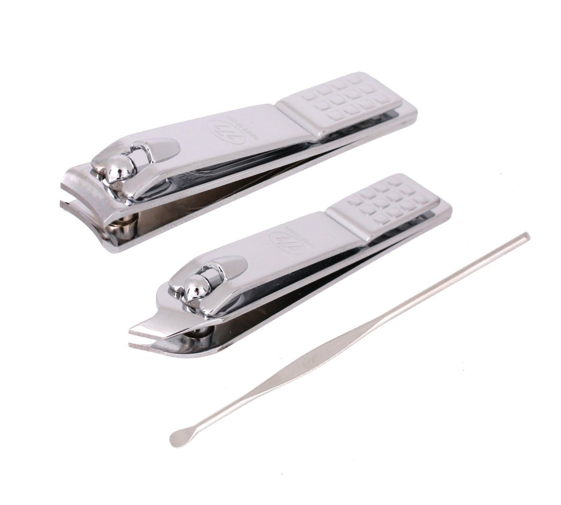 3-Piece, Silver : Three Seven 777 Travel Manicure Pedicure Grooming Kit Set,Stainless steel, (Total 3 PC, Model: TS-78C,Silver),Personal Nail care- Made in Korea