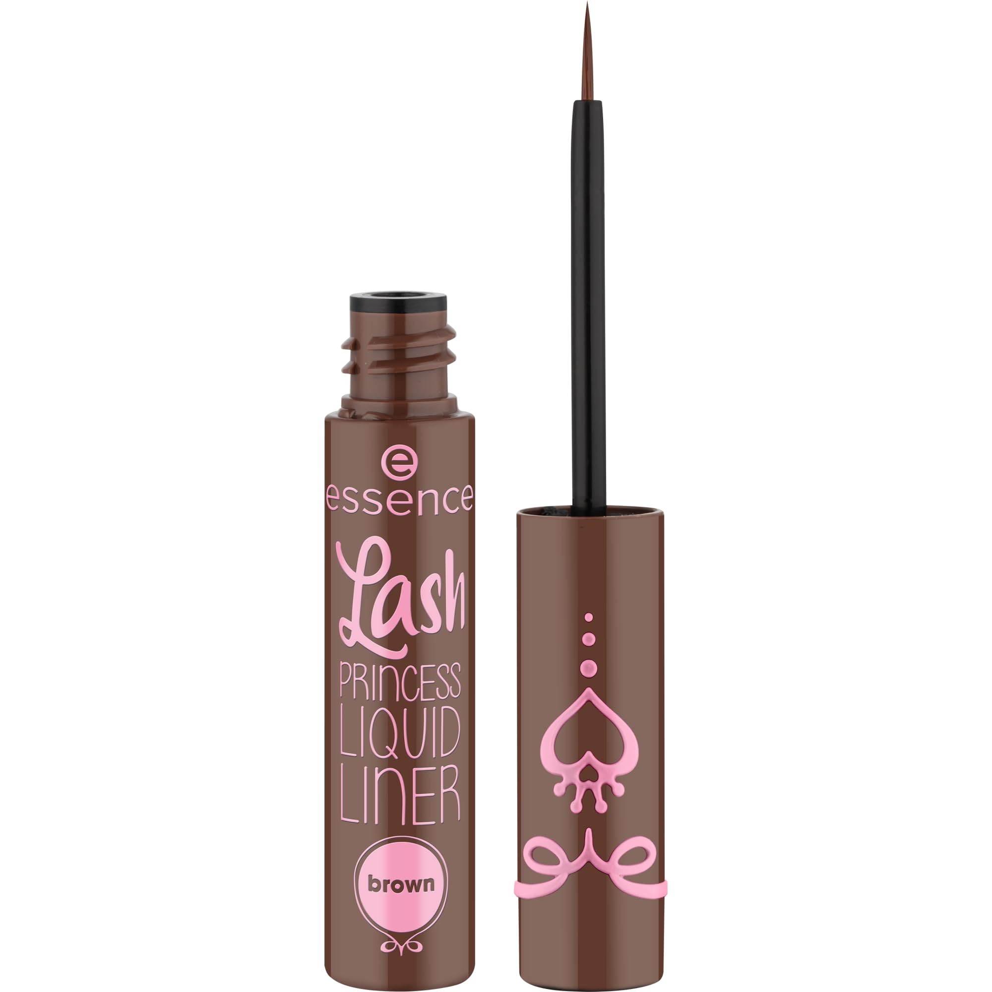 essence | Lash Princess Liner Brown | Smudge Proof, Matte Eyeliner with Ultra-Fine Brush Tip | Vegan & Cruelty Free