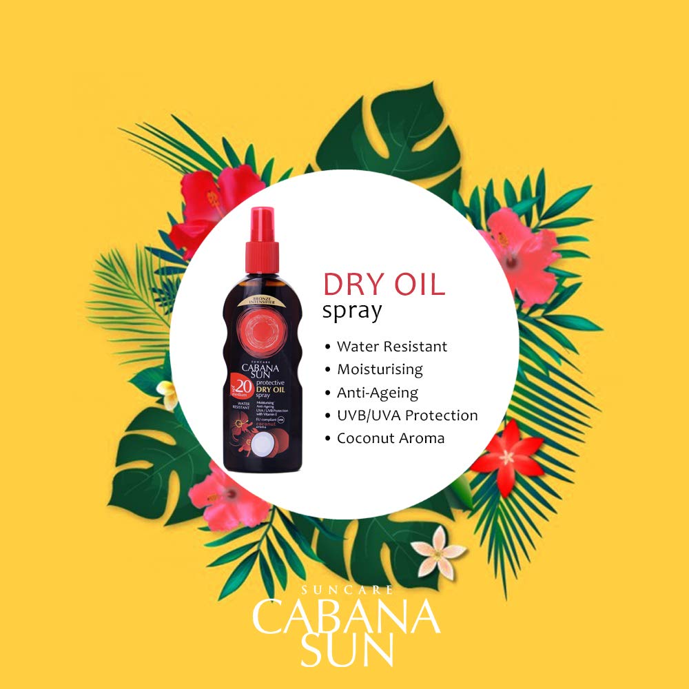 Cabana Sun Deep Tanning Dry Oil Spray Coconut Water...