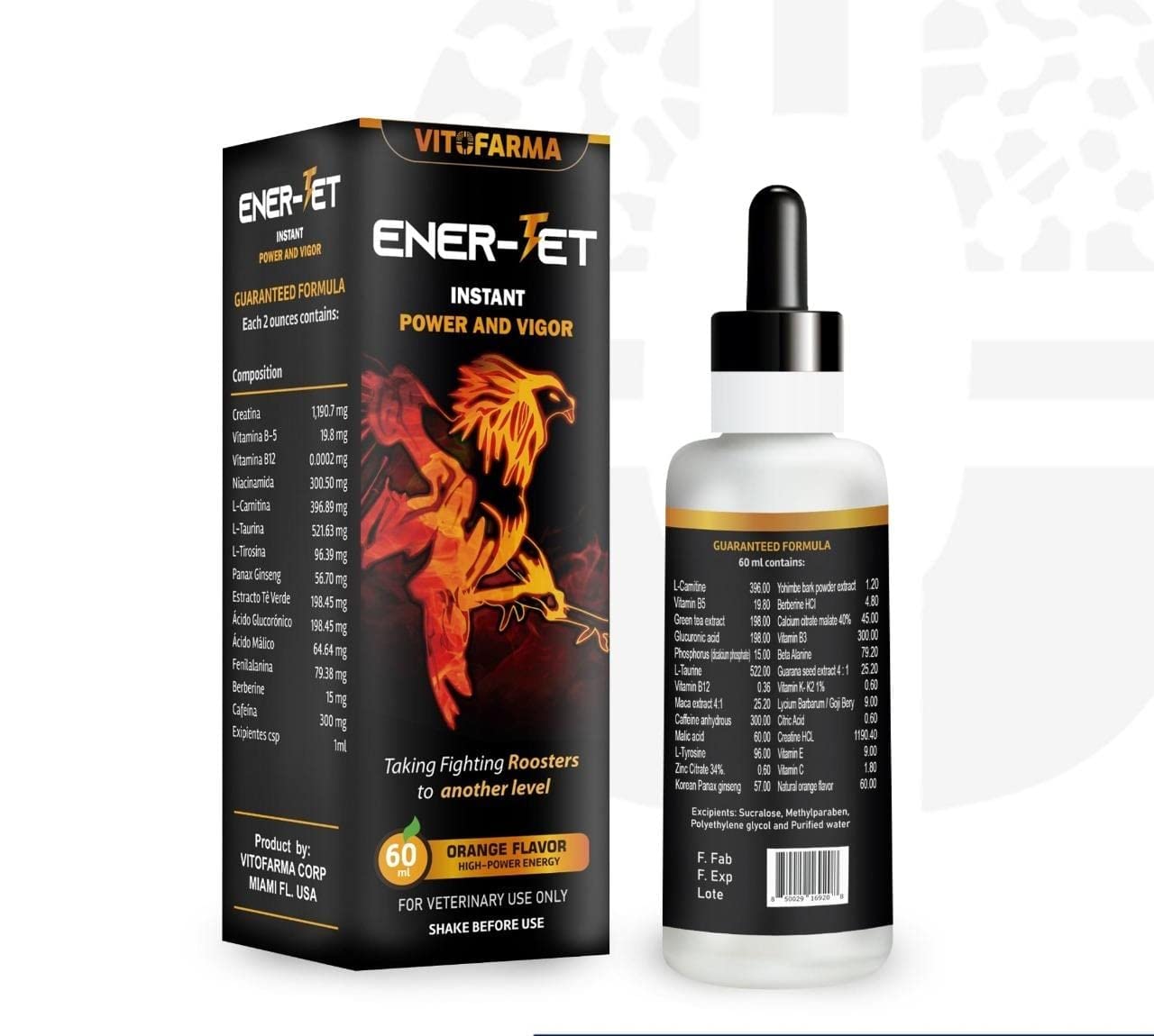 VITOFARMA Ener-Jet Energy Booster for Rooster Natural Multivitamin - Liquid 60 ml