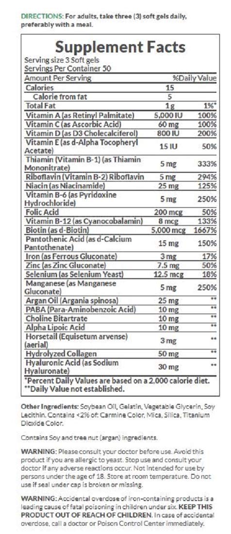Nature's Bounty Extra Strength Hair Skin Nails, 150Count, Pack of 3