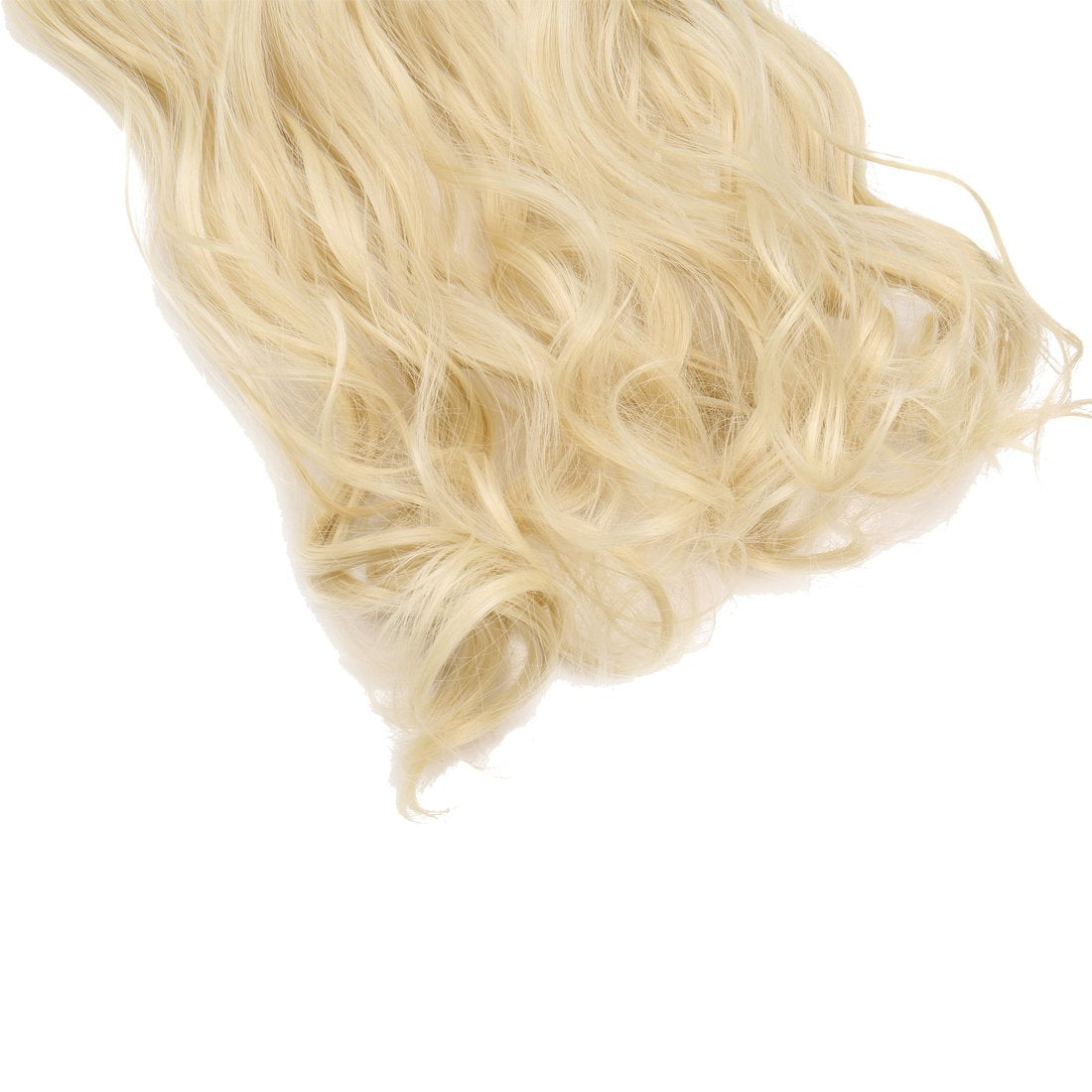 S-noilite Elegant 29(73cm) Longest Curly Bleach Blonde 3/4 Full Head One Piece 5 Clips Clip in Hair Extensions