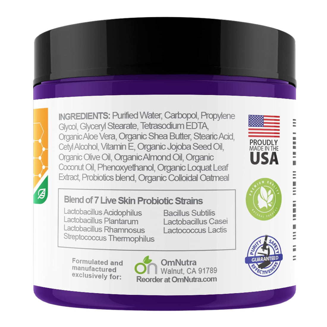OmNutra Biwaderm Probiotic Skin Cream - 4OZ Organic Based Topical Probiotics for Skin Care Eczema Treatment Psoriasis Treatment for Folliculitis Treatment Pure Aloe Vera Gel 4oz