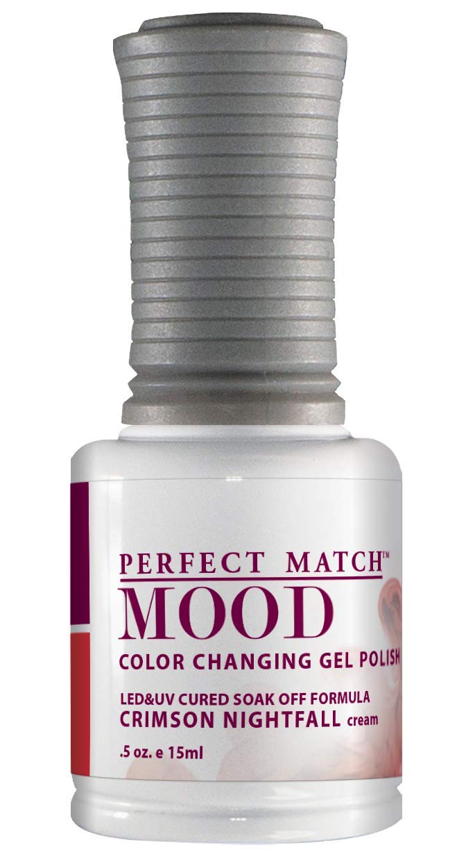 LECHAT Perfect Match Mood Gel Polish, Crimson Nightfall, 0.500 Ounce