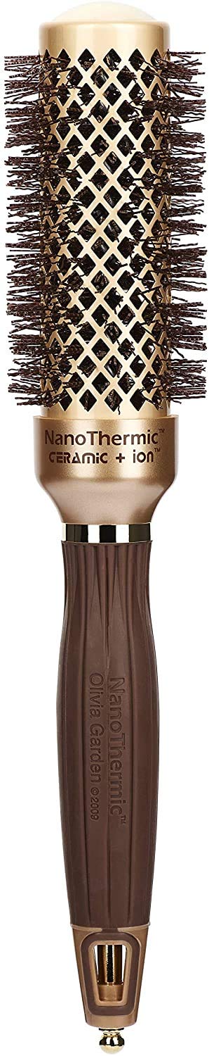 Olivia Garden Nano Thermic Ceramic Ion Brush, 1 1/4 Inch
