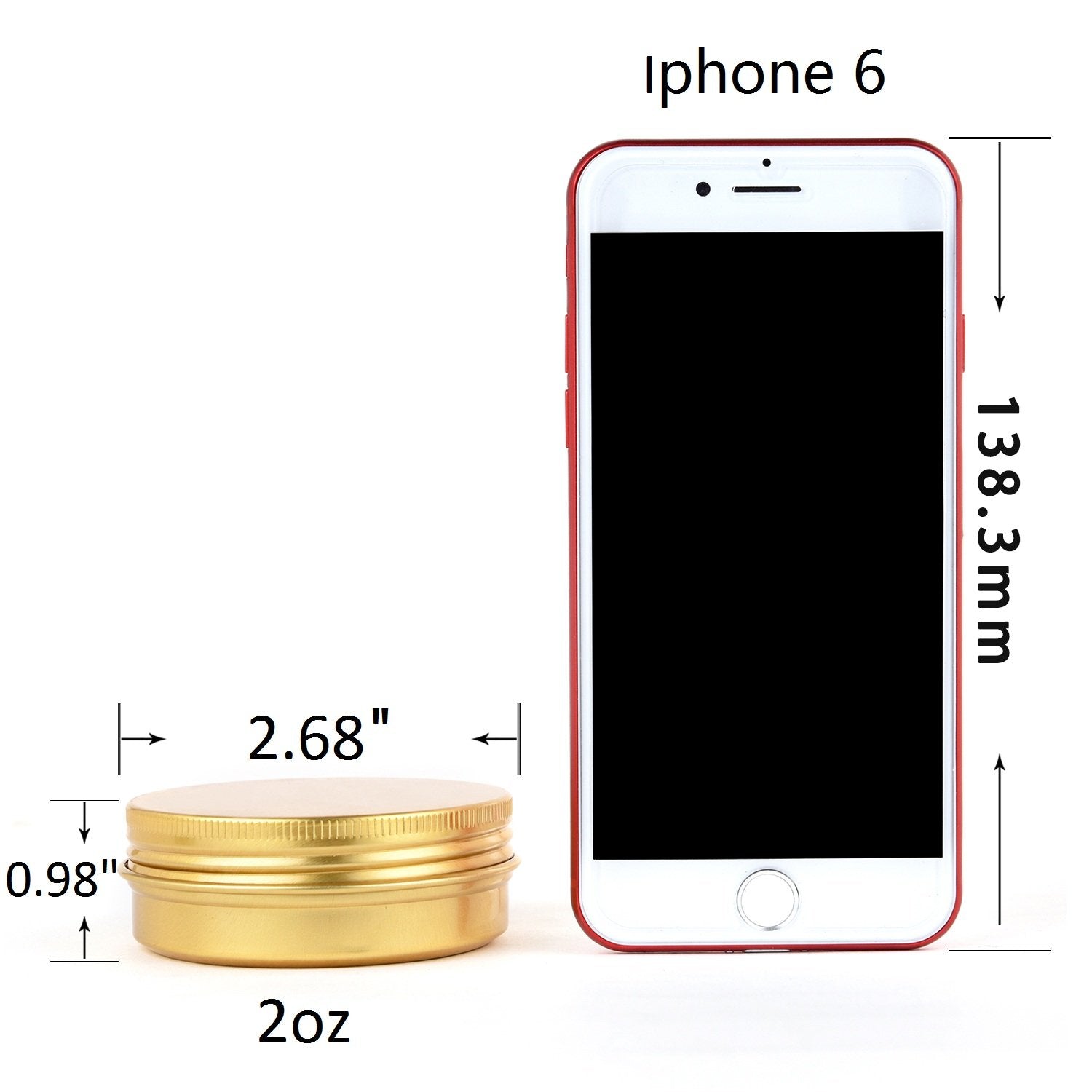 Liyar Tmo 2Oz 60Ml Metal Storage Tins Aluminum Tins Jars Round Tin Containers Empty Salve Jars Screw Top Tin Cans for Store Spices, Candies, Tea Or Gift Giving, Gold(Pack of 14)