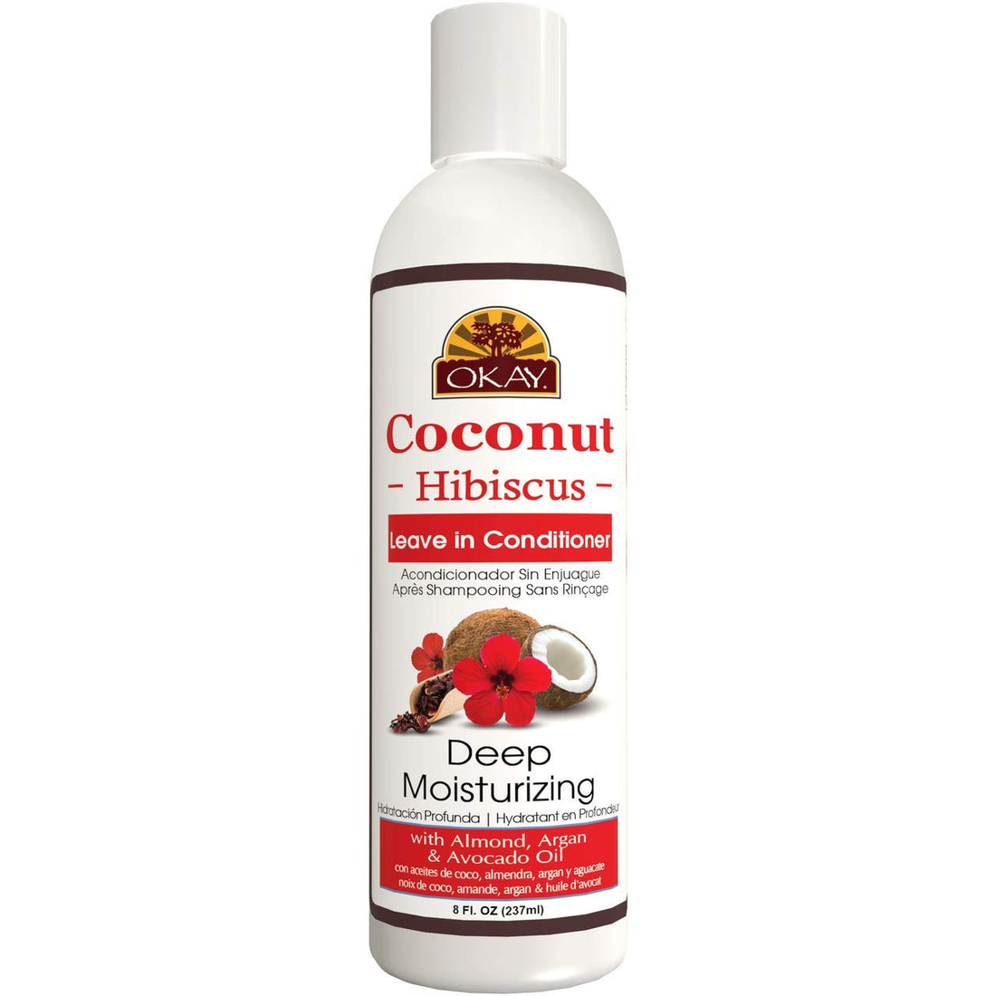 Okay Coconut Leave In Conditioner Hibiscus 8 Ounce