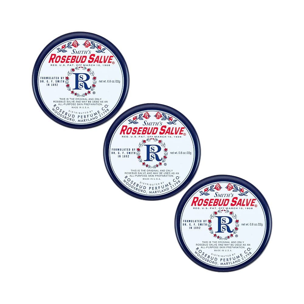 Smith's Rose bud Lip Balm Bulk- 3x0.5oz Premium All Purpose Lip Gloss Tubes & 3x0.8oz Lip Treatment Salve- Rosebud Trio Lip Balm Tubes for Plump Lips & Cracked Skin Care - Christmas Gift Set, EBook