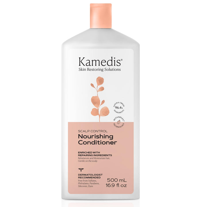 KAMEDIS Hair Conditioner Botanicals-Based. Moisturizer for Dry Damaged Hair & Sensitive Scalp. Strengthens & Nourishes All Hair Types. Contains Shea Butter, Castor Oil & Argan Oil. 16.9 Fl Oz.
