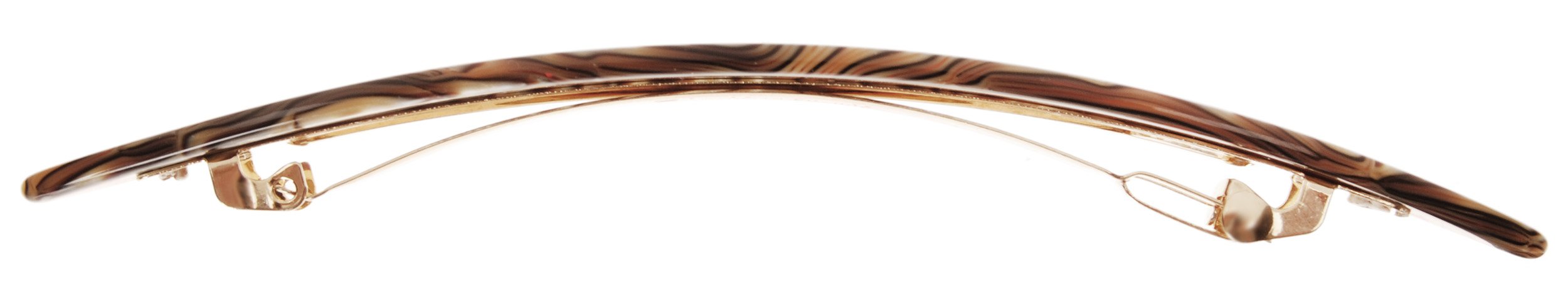 France Luxe Oblong Long and Skinny Barrette - Onyx