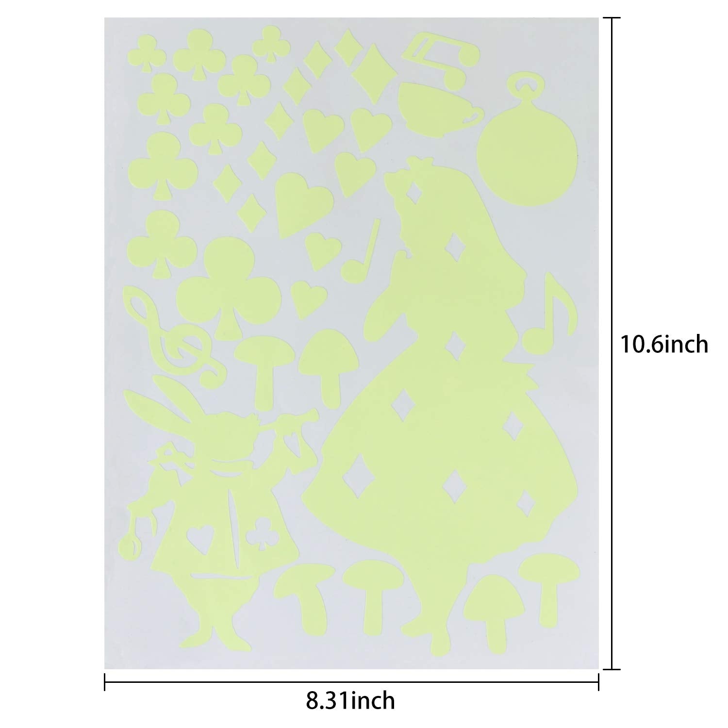 Fairy Girl Glow in Dark Wall Stickers, BENBO Stars PVC Vinyl Luminous Wall Decals DIY Wall Stickers for Home Decor Mural Decor Girls Kids Nursery Room Decoration