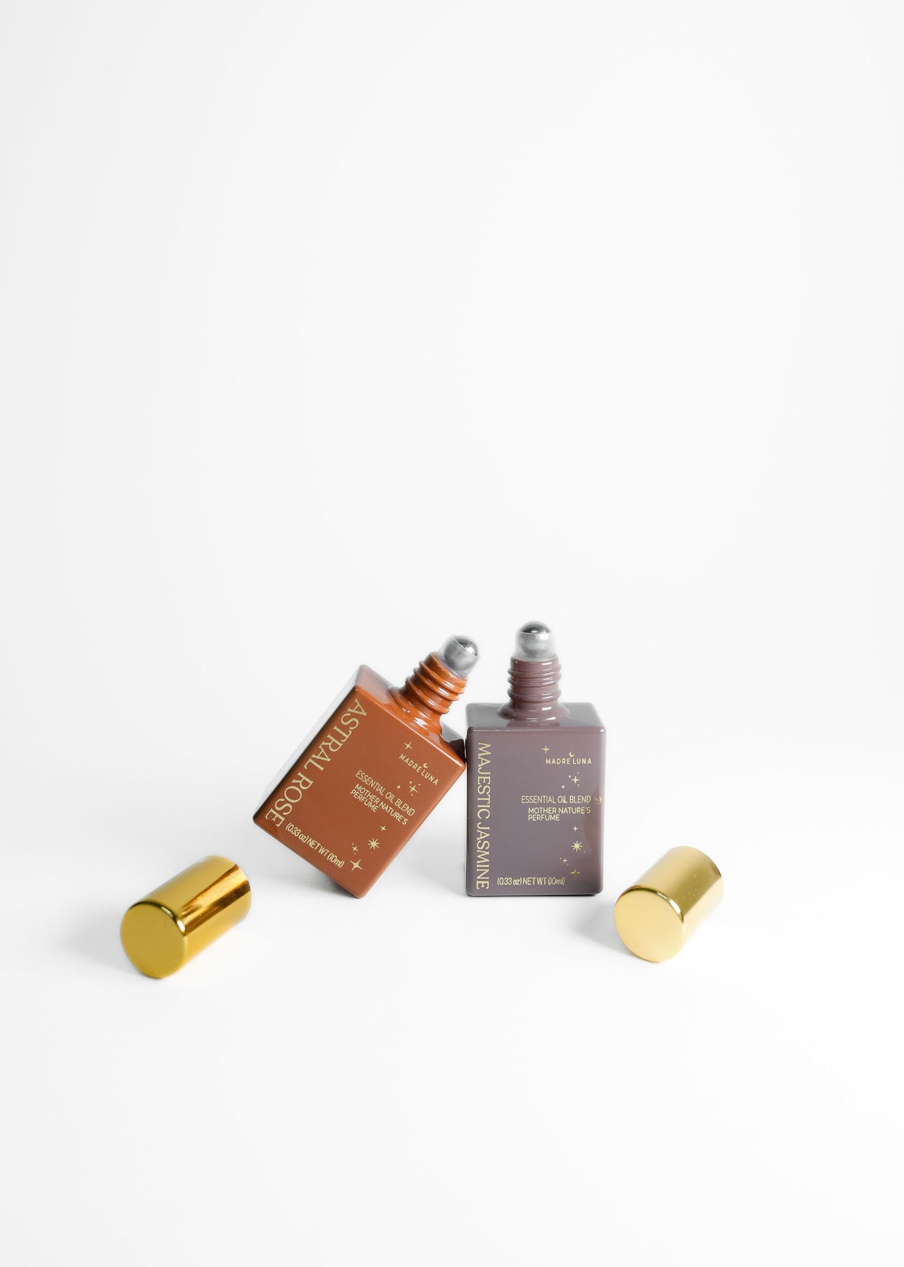 MADRE LUNA AYURVEDIC SKIN CARE, Majestic Jasmine Roll-On Natural Perfume for Women - Long-Lasting & Alcohol-Free Fragrance with Destilated Oils, Natural Scent, 10 ml | Floral & Elegant