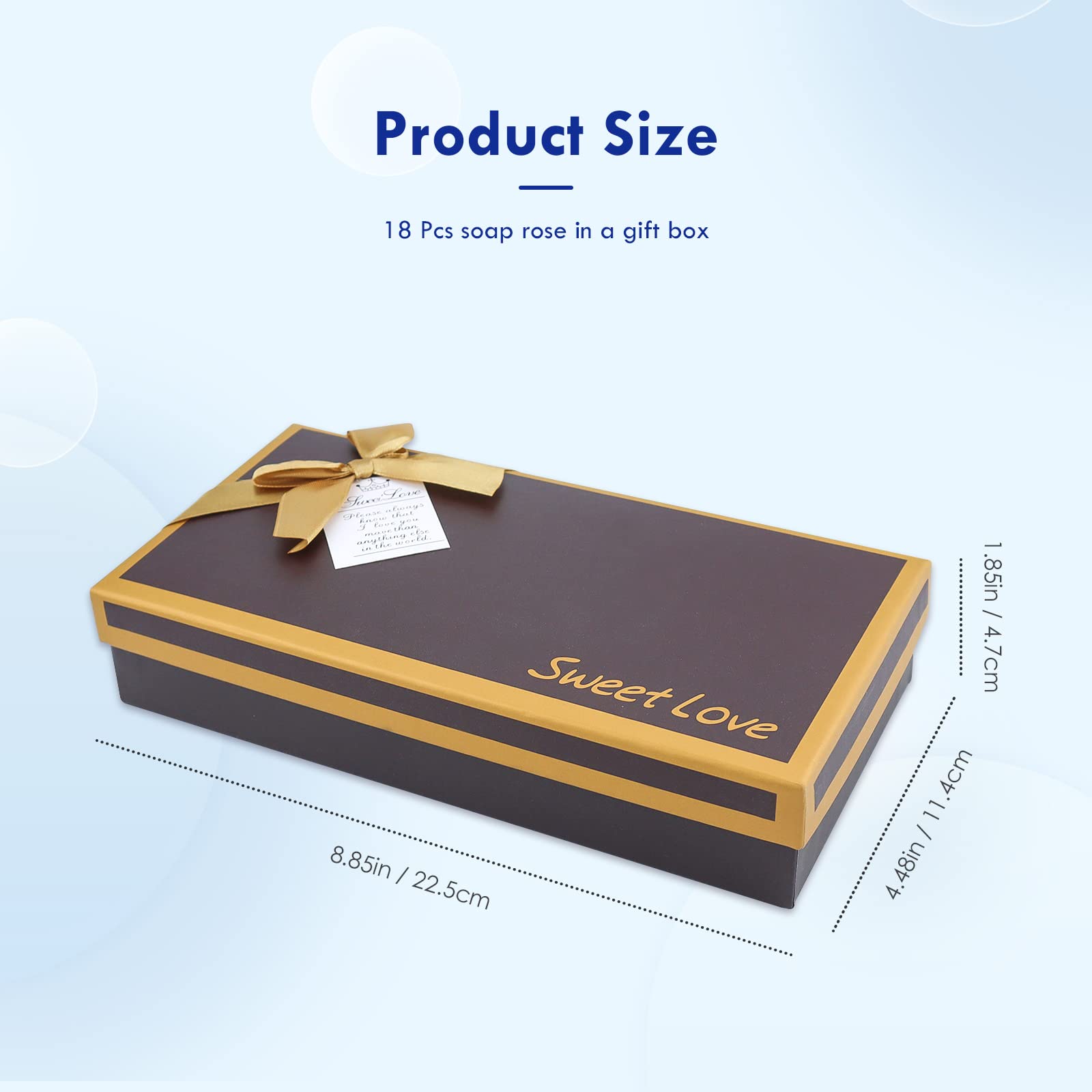 Floral Scented Bath Soap Rose Flower Petals, Jialeey Plant Essential Oil Rose Soap Set Guest Soap Shaped Petals Best Gifts Ideas For Her Women Teens Girls Mom Birthdays, 18 Pcs Blue