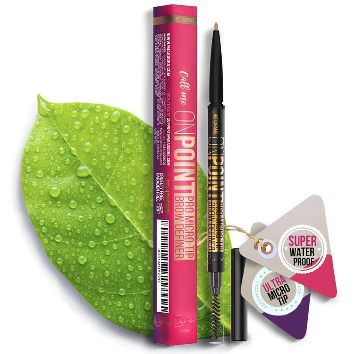 Best MICRO TIP Brow Definer Pencil - Waterproof & Smudgeproof ALL DAY WEAR - Cruelty FREE - Ultra Fine EXTRA Precision - Retractable Eyebrow Pencil - No Sharpener Needed - (LIGHT Brown)