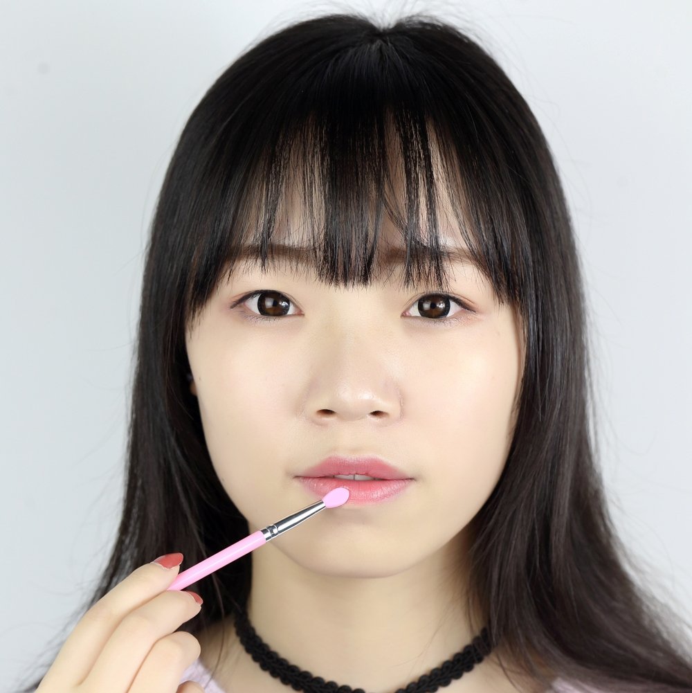 LORMAY 7 Pcs Silicone Makeup Brushes for Face Care, Eyeliner, Eyebrow, Eye Shadow, Lip Care, and UV Resin Epoxy Art Crafting (Pink)