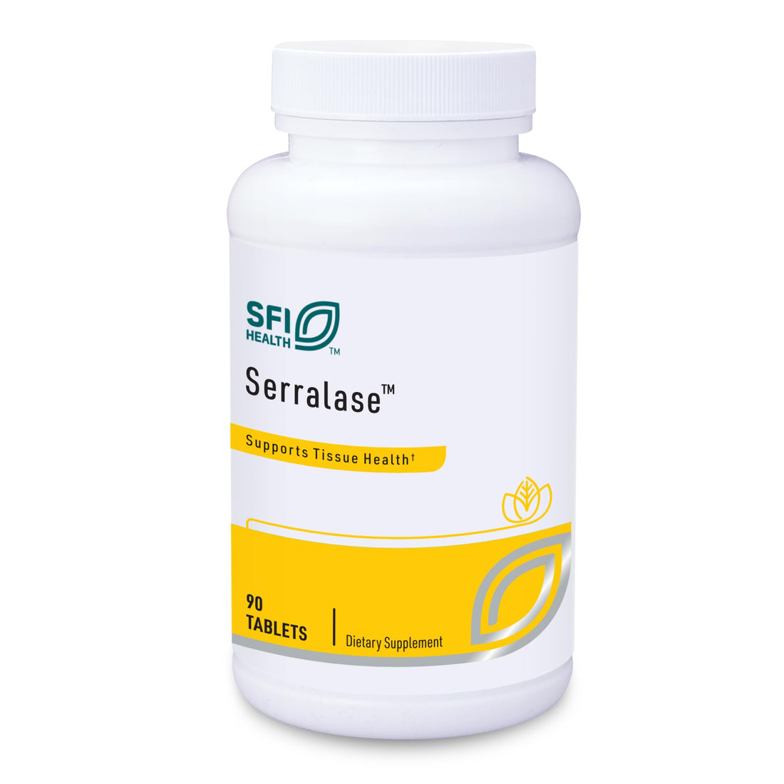 Klaire Labs Serralase - Vegetarian Proteolytic Enzyme Blend with Serratia Peptidase & Bromelain for Digestion, Sourced from Papaya & Pineapple, Hypoallergenic (90 Enteric Coated Tablets)