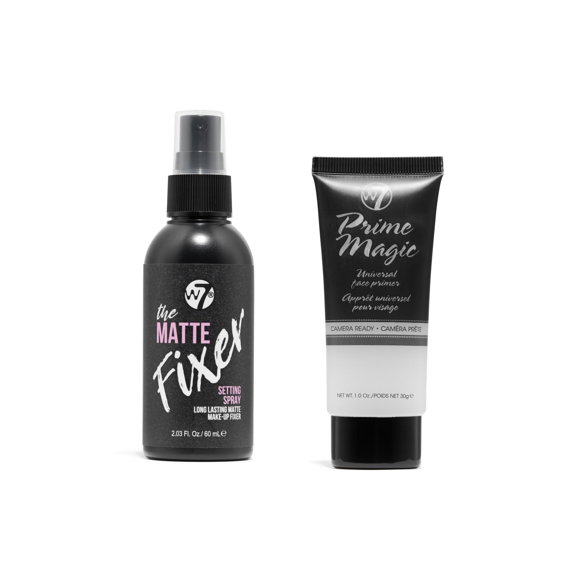 W7 The Fixer Matte Set - Setting Spray & Primer Duo - Natural, Matte Finish