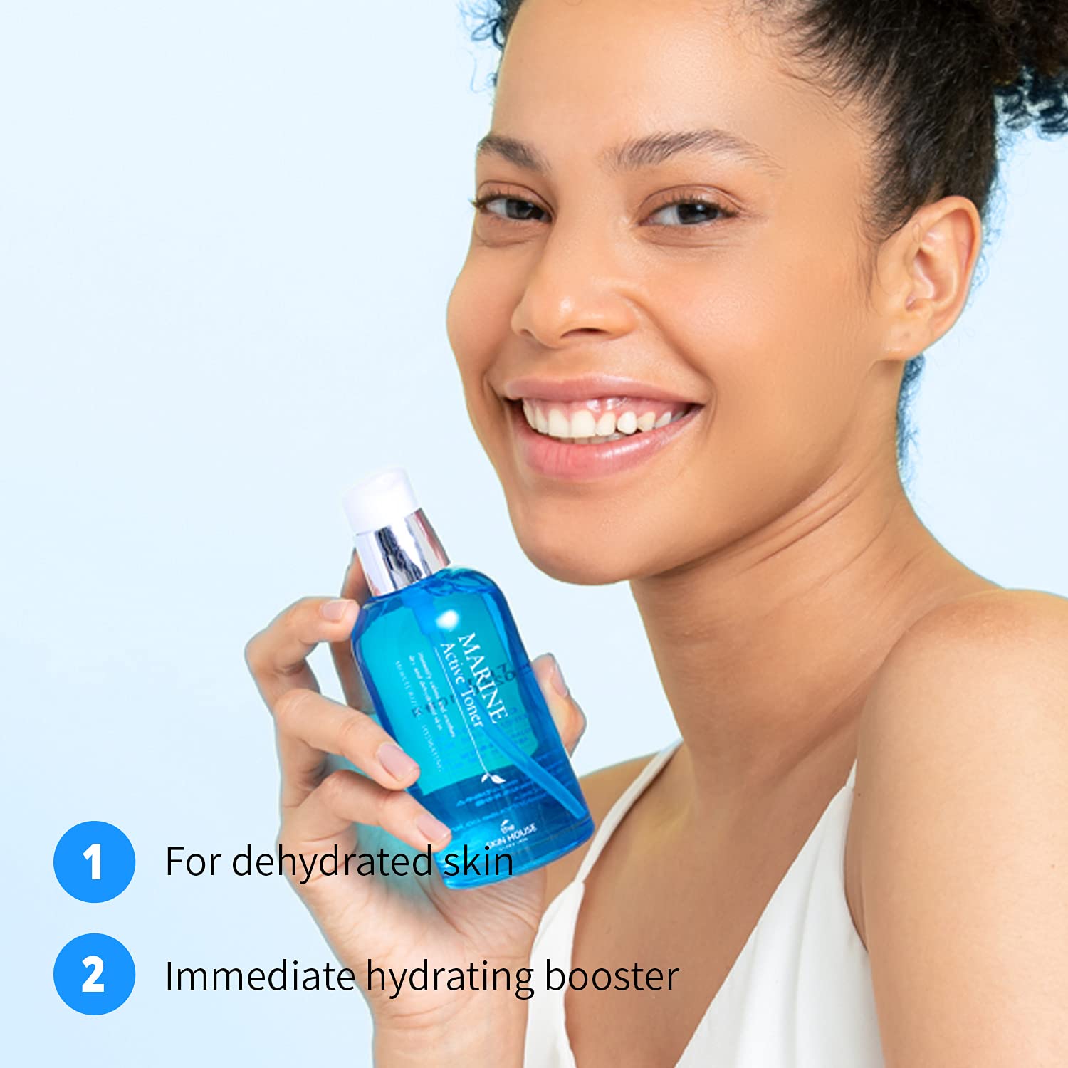 THE SKIN HOUSE Marine Active Toner/Deep Hydration Soothing,Refreshing/Paraben Free, Cruelty Free, Korean Skin Care130ml (4.4 fl.oz)