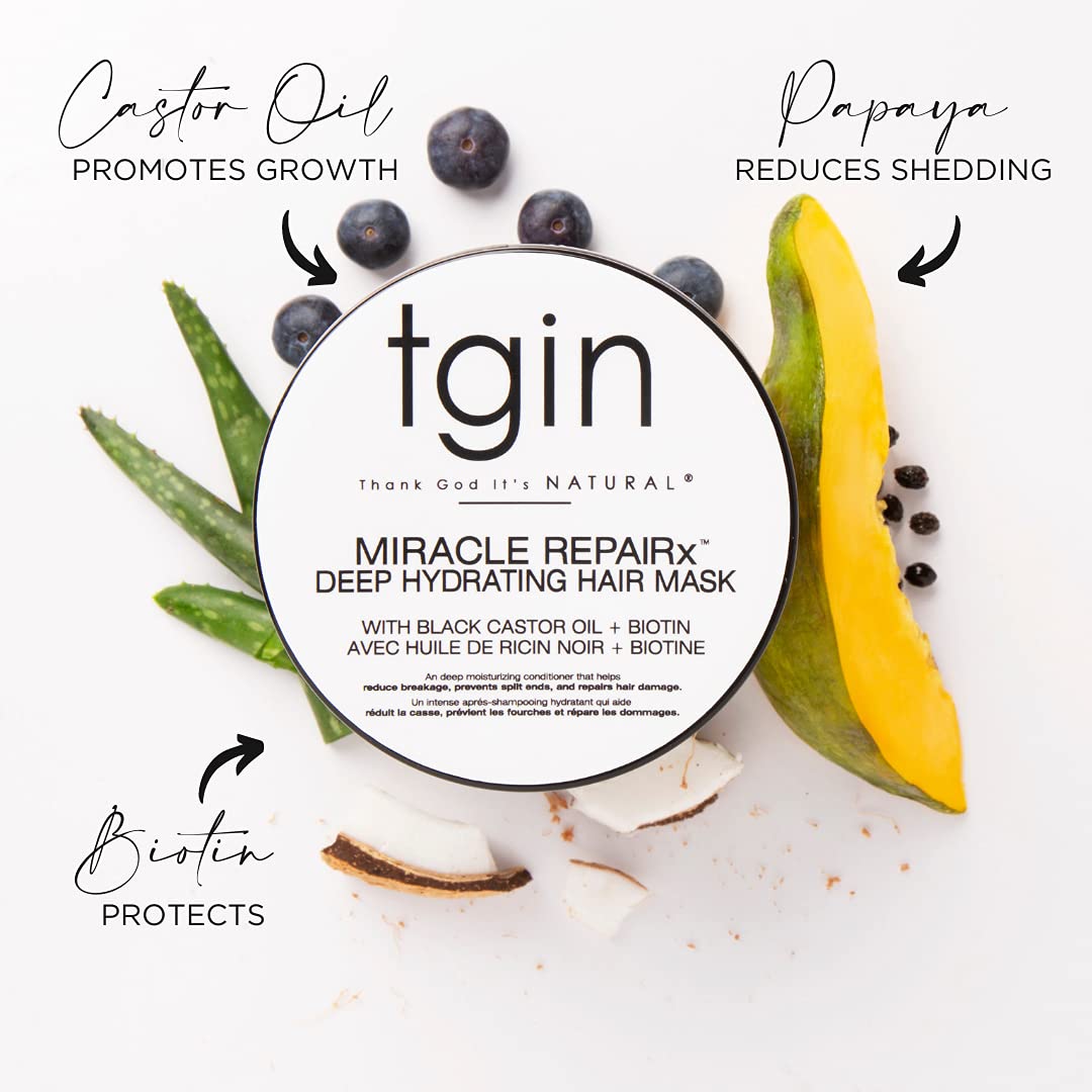 tgin Miracle RepaiRx Strengthening Reconstructor And Mask Duo -12 oz for Damaged Hair - For Damaged Hair - Repair - Protect - Restore