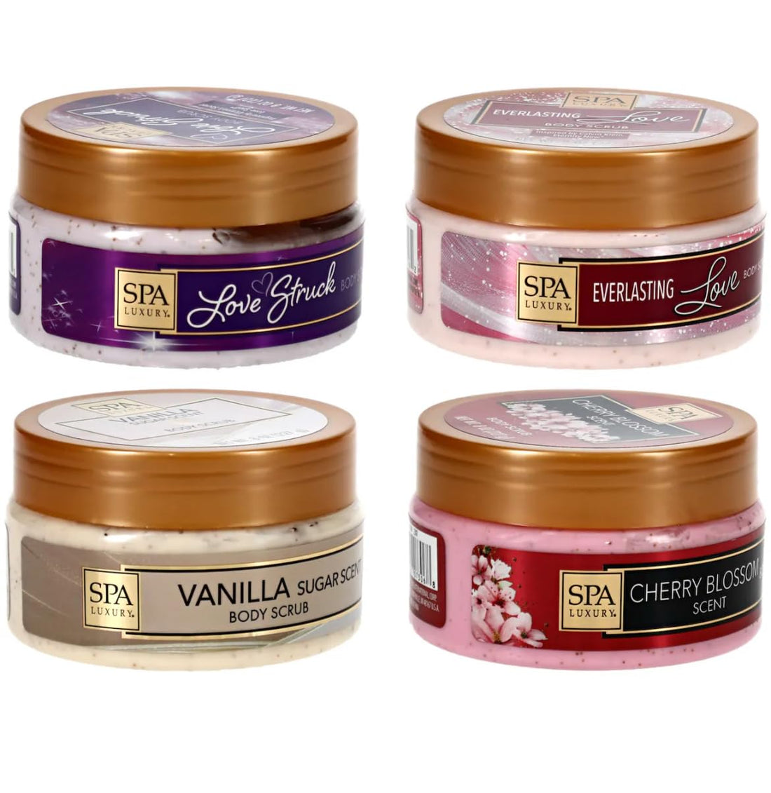 Spa Luxury Cherry Blossom Body Srub 8 Oz, Purple