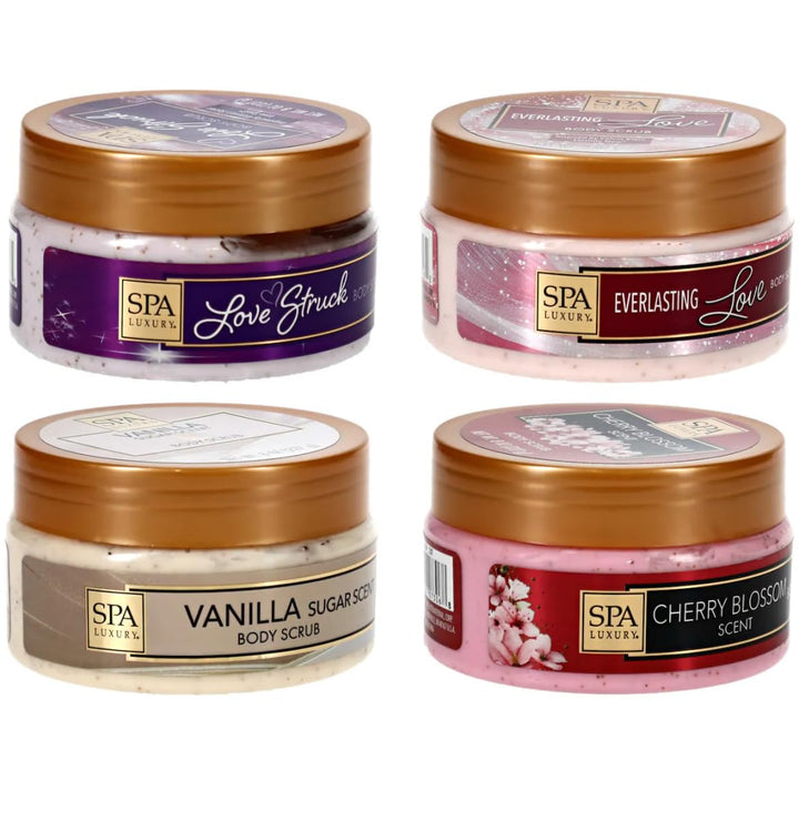 Spa Luxury Cherry Blossom Body Srub 8 Oz, Purple