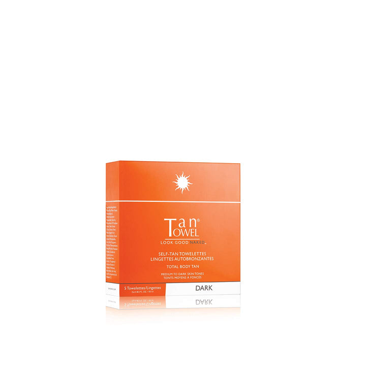 Tan Towel Total Body Tan Dark, 5 Count