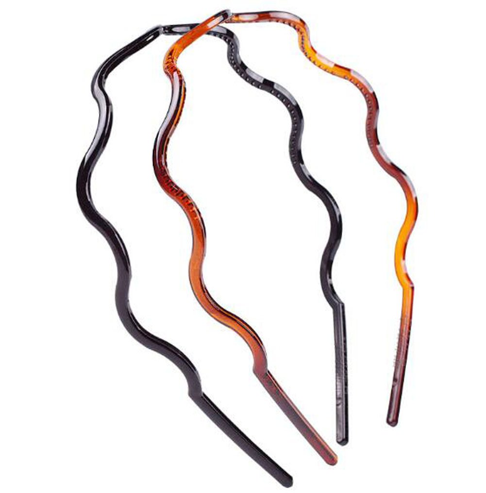 Plastic Tooth Hair Comb Headband Hard Headbands Ribbon Hairband Women Men Hair Accessory (style04)