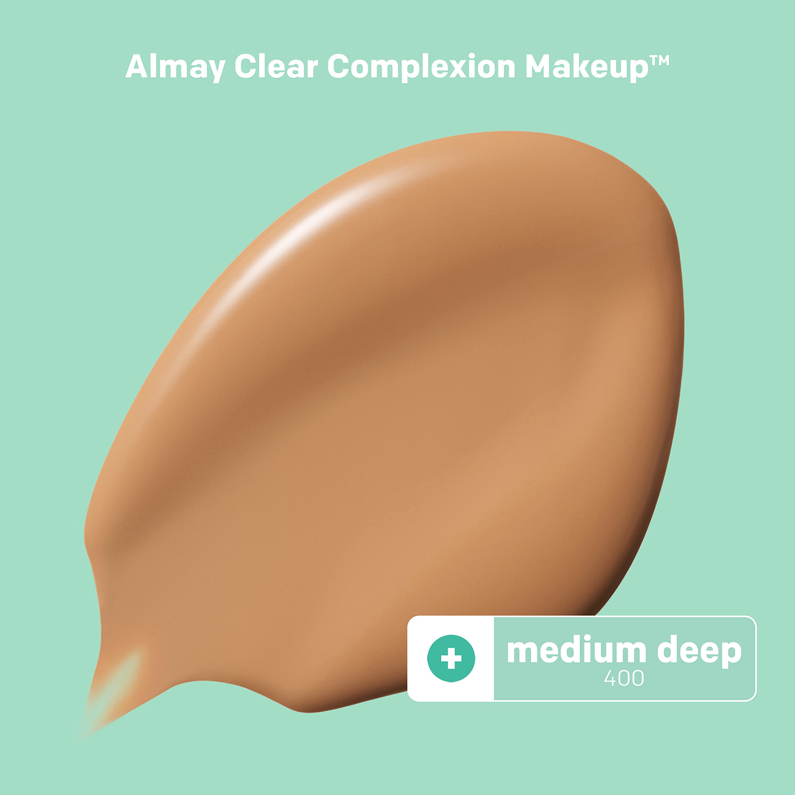Almay Clear Complexion Acne & Blemish Spot Treatment Concealer Makeup with Salicylic Acid- Lightweight, Full Coverage, Hypoallergenic, Fragrance-Free, for Sensitive Skin, 400 Medium/Deep, 0.3 fl oz.