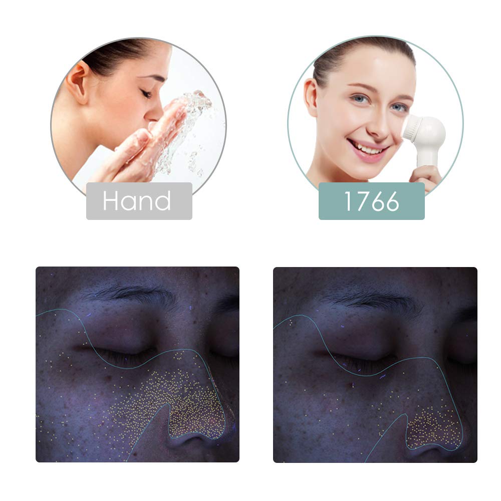 TOUCHBeauty Electric Facial Brush with Advanced Ã‚±360Ã‚° Spin Cleansing Brush & Professional Bamboo Charcoal Brush, Dual-Charging System for Home use or Travel TB-1766